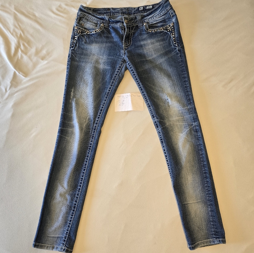 Miss Me Blue Skinny Jeans